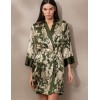 Шелковый халат с принтом Mia-Amore VITTORIA 5153 темный хаки, Цвет: темный хаки, Размеры: 2XL/3XL
