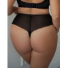 Трусы стринги высокие Kris Line TOUCH stringi high waist, Цвет: черный+бежевый, Размеры: XL, изображение 2