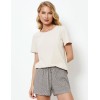 Пижама футболка и шорты Aruelle JADE, Цвет: бежевый, Размеры: 2XL, изображение 3