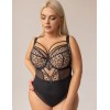 Боди с мягкой чашкой Kris Line PANTHER BODY soft full cup, Цвет: черный+бежевый, Размеры: 65H, изображение 5