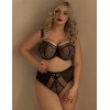 Бюстгальтер балконет мягкий Kris Line PANTHER half cup soft, Цвет: черный+бежевый, Размеры: 60F, изображение 2