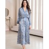 Длинный шелковый халат Mia-Amore REBECCA 5169 голубой жемчуг, Цвет: голубой жемчуг, Размеры: 4XL/5XL