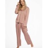 Атласная пижама со штанами Esotiq DILL 41490, Цвет: пыльная роза, Размеры: S