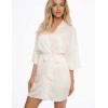 Короткий халат из жаккардового сатина Esotiq LOTI 41521, Цвет: молочный, Размеры: L/XL