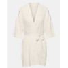 Короткий халат из жаккардового сатина Esotiq LOTI 41521, Цвет: молочный, Размеры: L/XL, изображение 5