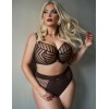 Завышенные трусики стринги Kris Line BROWNIE stringi high waist, Цвет: шоколадный, Размеры: L, изображение 5