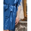Шелковый халат с кружевом Mia-Amore CHANTAL 3193 синий, Цвет: синий, Размеры: XS, изображение 3