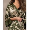 Шелковая туника с цветами Mia-Amore VITTORIA 5154 темный хаки, Цвет: темный хаки, Размеры: 4XL/5XL, изображение 4