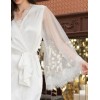 Шелковый халат с кружевом Mia-Amore WINDSOR 3883 белый, Цвет: белый, Размеры: L/XL, изображение 5