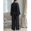 Пижама шелковая с кружевом Mia-Amore WINDSOR 3886 черный, Цвет: черный, Размеры: S, изображение 4