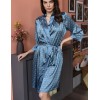 Атласный халат кимоно Mia-Mella CLEVER 8943 дельфин, Цвет: дельфин, Размеры: S/M