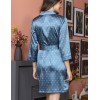 Атласный халат-рубашка Mia-Mella CLEVER 8947 дельфин, Цвет: дельфин, Размеры: S, изображение 2