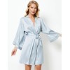 Халат с широкими рукавами Aruelle ISLA, Цвет: голубой, Размеры: S, изображение 2