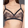 Бюстгальтер бралетт без каркасов Gracija-Rim CECILE 11612, Цвет: черный/кофе с молоком, Размеры: 70D