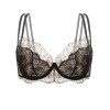 Мягкий кружевной бюстгальтер Gracija-Rim EMILY 10471, Цвет: черный/кофе с молоком, Размеры: 70C, изображение 8