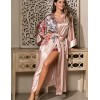 Длинный халат с запахом Mia-Amore MUSE 7399, Цвет: пудровый, Размеры: 2XL/3XL, изображение 2