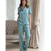 Пижама атласная Mia-Mella JULIA 8734 изумруд, Цвет: изумруд, Размеры: 2XL, изображение 2
