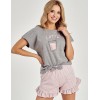 Хлопковая пижама с шортами Taro FRANKIE 3126-01, Цвет: серый, Размеры: S