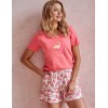 Пижама с шортами Taro MILA 3112-01, Цвет: коралловый, Размеры: S