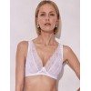Кружевной бюстгальтер бралетт Alles GLOW M bralette white, Цвет: белый, Размеры: 70D, изображение 4