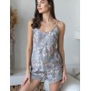 Шелковый комплект топ и шорты Mia-Amore AMELY 5042 серый, Цвет: серый, Размеры: 2XL