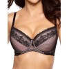 Бюстгальтер балконет пуш-ап Gorteks LANA B1 P-UP, Цвет: черно-розовый, Размеры: 70C