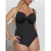 Черный закрытый купальник Kris Line BEACH BLACK BODY soft, Цвет: черный, Размеры: 90D