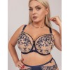 Мягкий бюстгальтер на большую грудь Kris Line MYSTERY soft full cup, Цвет: темно-синий, Размеры: 70F, изображение 4