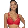 Кружевной бюстгальтер пуш-ап MAT ESTELLE Czerwony M-0198-11, Цвет: красный, Размеры: 70B, изображение 3