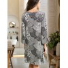 Черно-белая пестрая туника Mia-Amore AVELINA 5124, Цвет: черно-белый, Размеры: 4XL/5XL, изображение 4