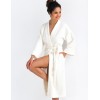 Длинный банный халат Sensis EVA, Цвет: белый, Размеры: S/M