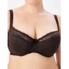 Кружевной бюстгальтер на поролоне Lina A 6086 коричневый, Цвет: коричневый, Размеры: 75D