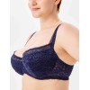 Кружевной бюстгальтер на поролоне Lina A 6086 темно-синий, Цвет: темно-синий, Размеры: 75G, изображение 3