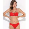 Красный купальник бандо слипы Lilly FL49, Цвет: красный, Размеры: 70C