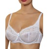 Кружевной бюстгальтер без поролона Albina L NEW CHARM 7035 белый, Цвет: белый, Размеры: 95E