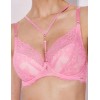 Кружевной бюстгальтер с пуш-ап Alles FRENCH KISS P-UP, Цвет: розовый, Размеры: 70E