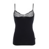 Майка хлопковая на тонких бретелях Cotonella AD940 PURITY LACE nero, Цвет: nero (черный), Размеры: S, изображение 3