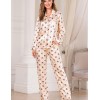 Атласная пижама в горох Mia-Mella JULIA PRINT 7076 ванильный, Цвет: ванильный горошек, Размеры: XS