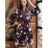 Шелковый халат-кимоно Mia-Amore MAGNOLIA 3523, Цвет: бордовый, Размеры: 2XL/3XL