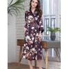 Длинный шелковый халат Mia-Amore MAGNOLIA 3529, Цвет: бордовый, Размеры: L/XL, изображение 3