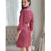 Атласный халат в клетку Mia-Mella CHESTER 7373, Цвет: красный, Размеры: XS, изображение 2
