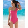 Розовый купальник на одной бретели Sielei SUMMER ME51 fuxia, Цвет: fuxia (фуксия), Размеры: 80B, изображение 3