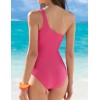 Розовый купальник на одной бретели Sielei SUMMER ME51 fuxia, Цвет: fuxia (фуксия), Размеры: 80B, изображение 2