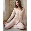 Пижама из принтованной вискозы Lormar RAIN 651785lu batida, Цвет: batida (пудровый), Размеры: S