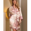 Шёлковый халат кимоно Mia-Amore PEONY 4213, Цвет: мультицвет, Размеры: 2XL/3XL