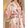 Шелковый халат с широким рукавом Mia-Amore PEONY 4219, Цвет: мультицвет, Размеры: 2XL/3XL, изображение 5