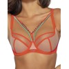 Мягкий бюстгальтер с яркой окантовкой Novika MIA N03 Fluo, Цвет: оранж, Размеры: 70D
