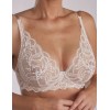 Кружевной бюстгальтер бралетт Kinga SAND ECRU 1127-SC, Цвет: экрю+телесный, Размеры: 75F