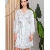 Шелковый запашной халат Mia-Amore ADELINA 4173 белый, Цвет: белый, Размеры: L/XL