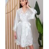 Шелковый запашной халат Mia-Amore ADELINA 4173 белый, Цвет: белый, Размеры: L/XL, изображение 3